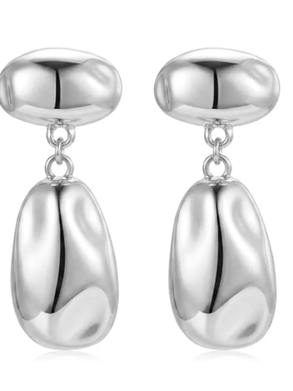 Chunky Earrings for Women Gold and Silver Two Tone Statement Unique Trendy
